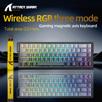 מקלדת גיימינג מגנטית ATTACK SHARK X68HE