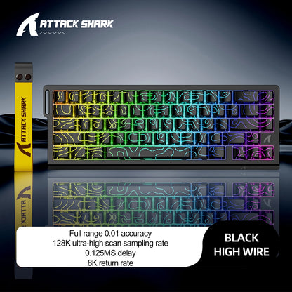 מקלדת גיימינג מגנטית ATTACK SHARK X68HE
