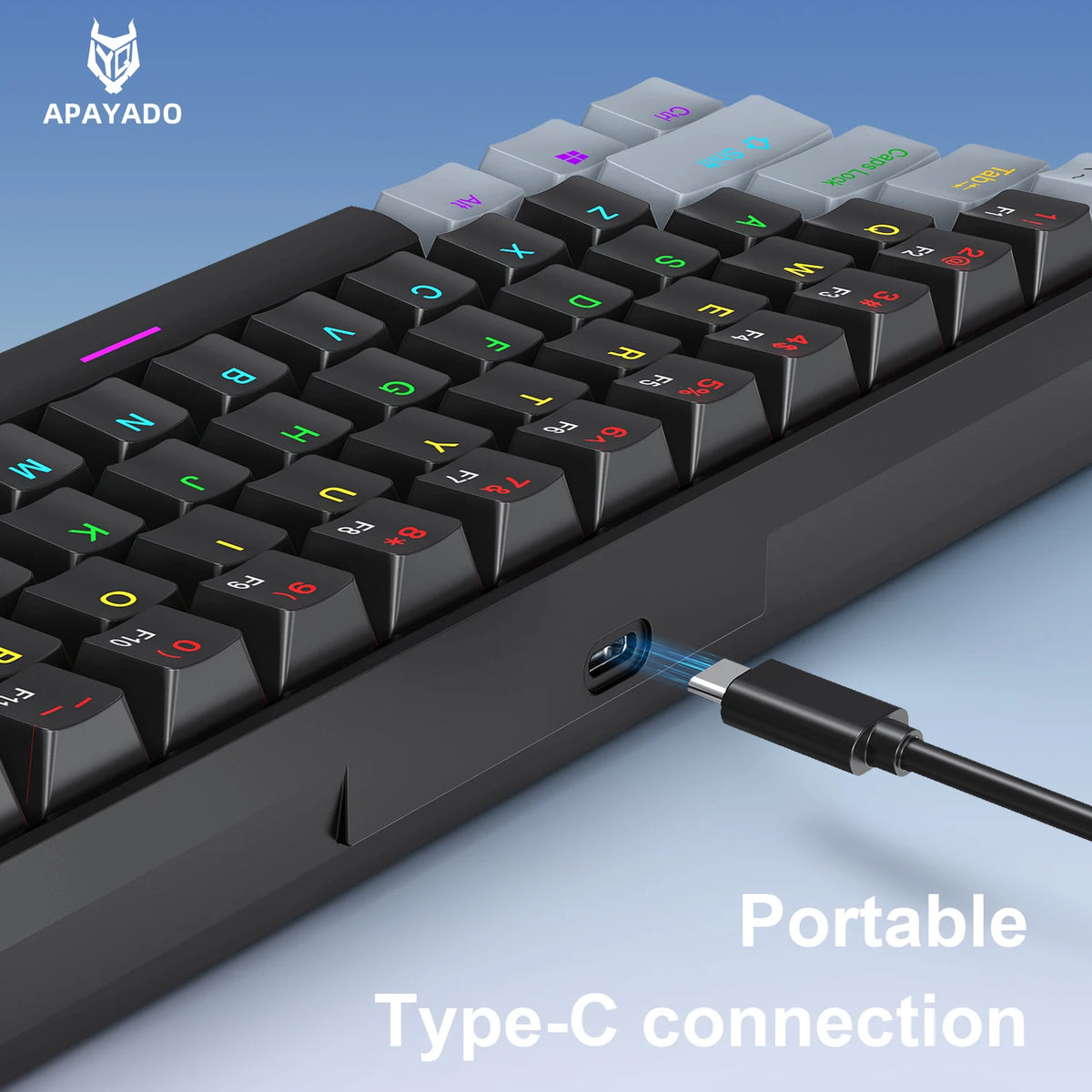 מקלדת גיימינג קומפקטית K61 עם תאורת RGB