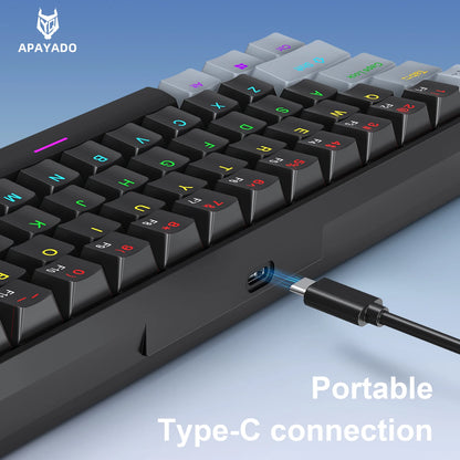 מקלדת גיימינג קומפקטית K61 עם תאורת RGB
